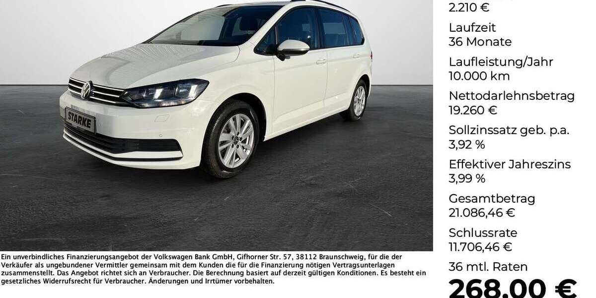 VW Touran 114.798 km 20.880 &euro; Georgsmarienhütte 49124