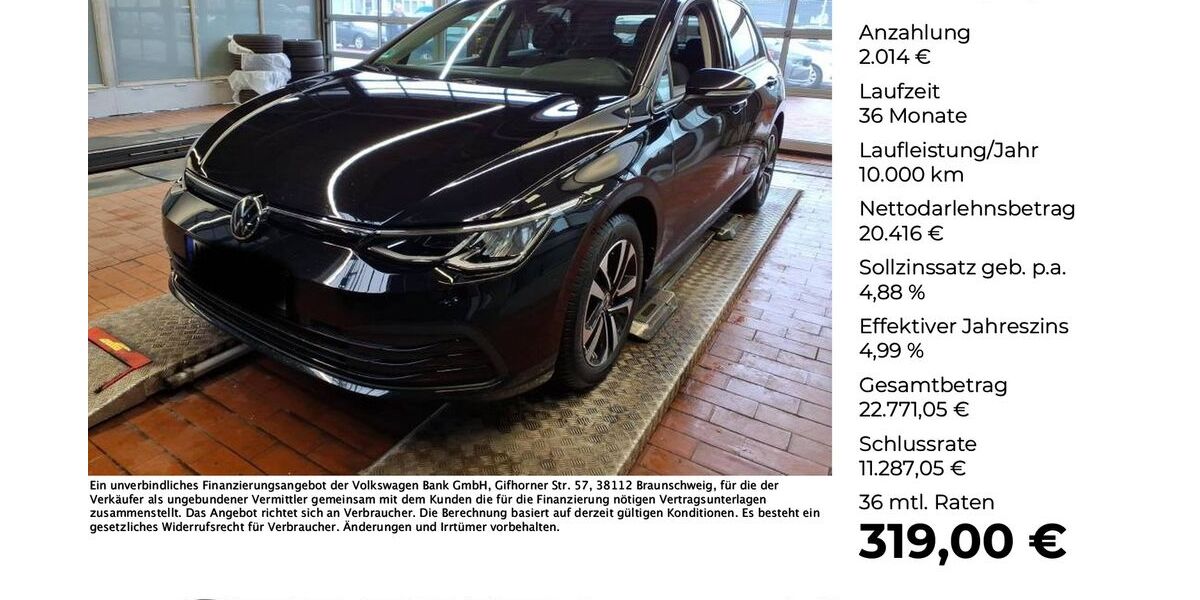 VW Golf 76.653 km 22.430 &euro; Osnabrück 49078