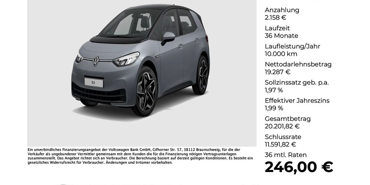 VW ID.3 36.565 km 21.445 &euro; Osnabrück 49078