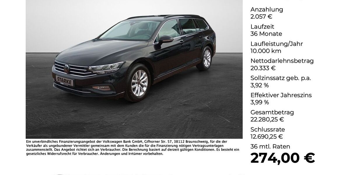 VW Passat Variant 55.195 km 22.390 &euro; Versmold 33775