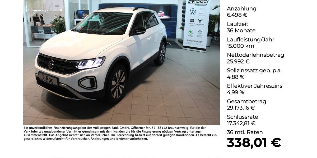 VW T-Roc 9.990 km 31.940 &euro; Versmold 33775